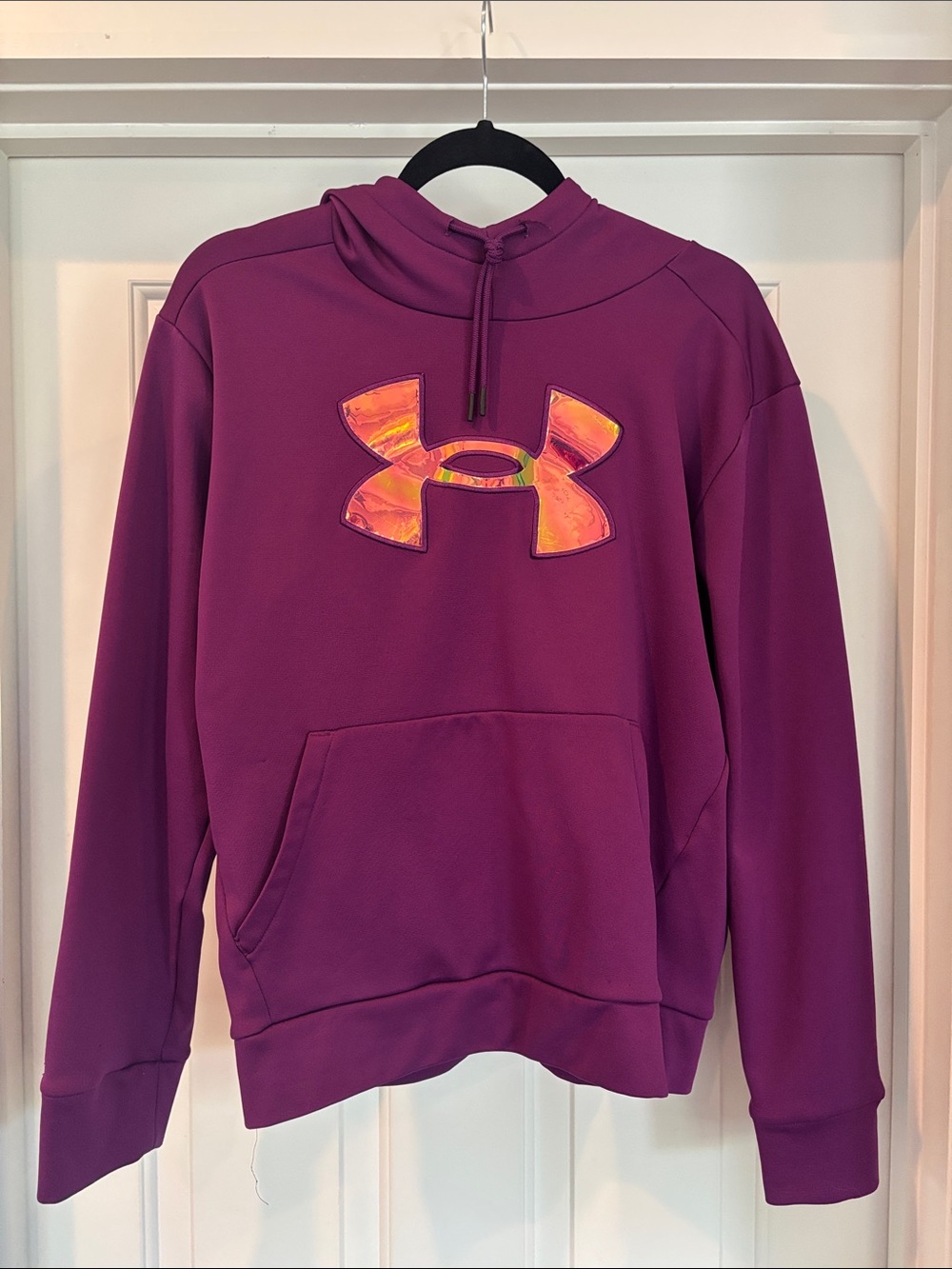 Under Armour Plum Hoodie with Iridescent Logo